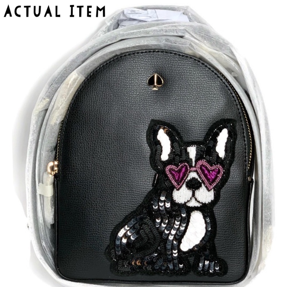 Kate Spade French Bulldog Small Backpack NEW NWT